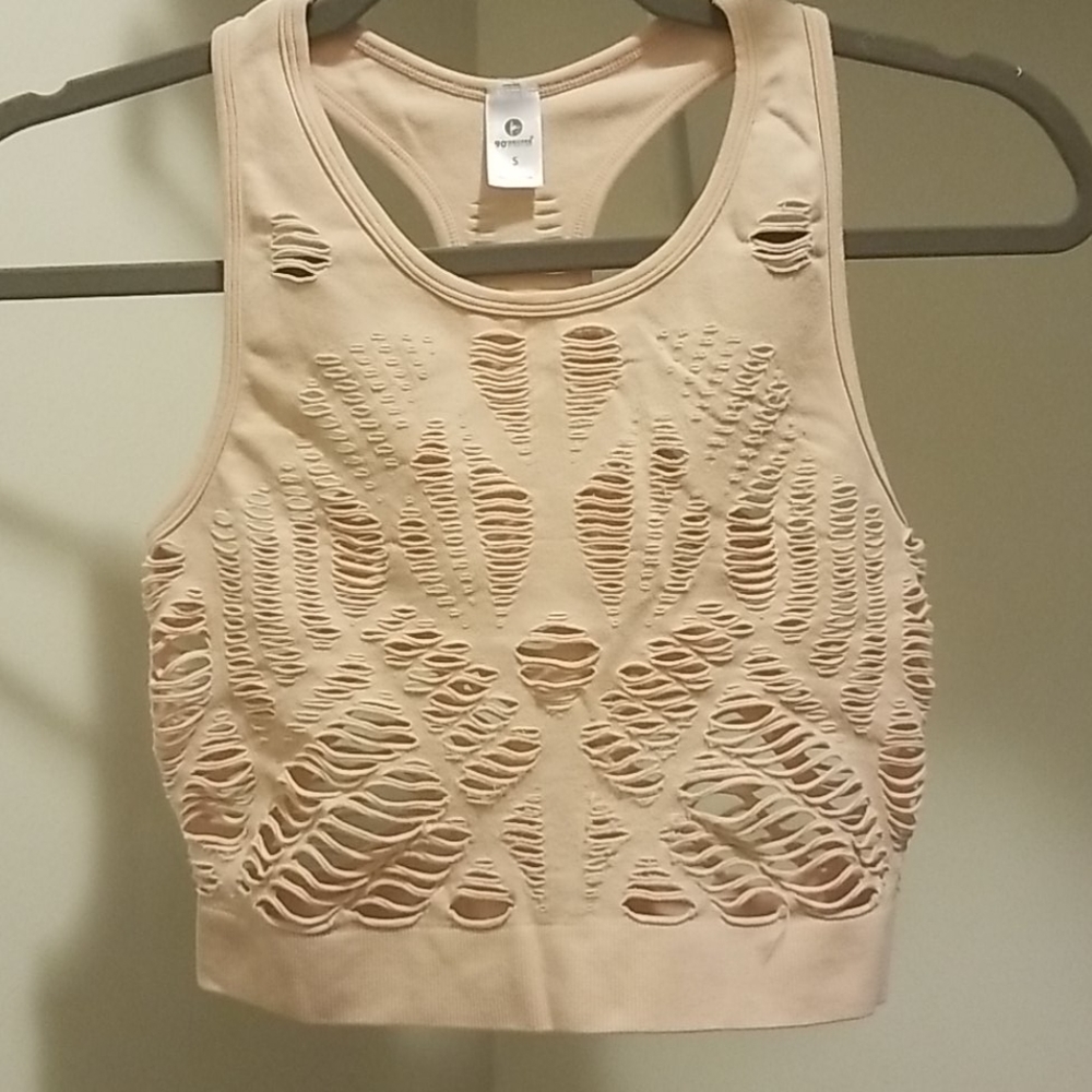 90 degree urban destroyed crop top